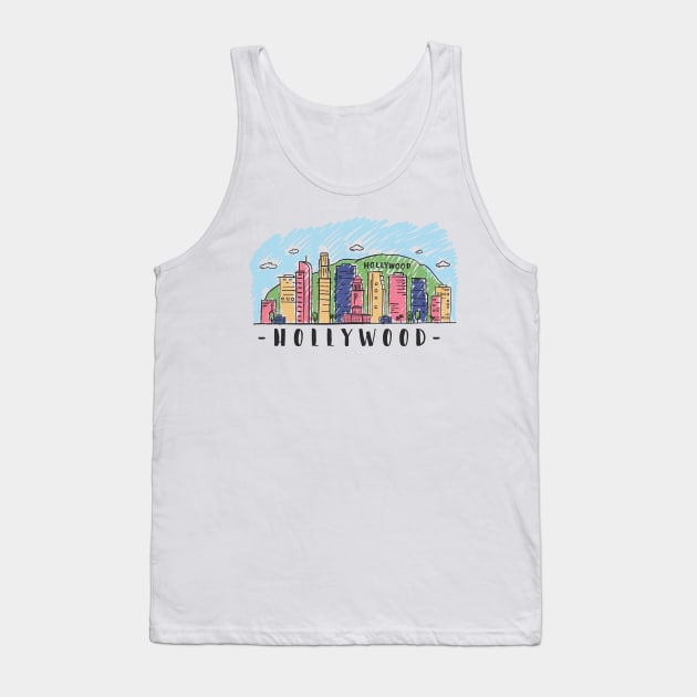 Hollywood Skyline Tank Top by LR_Collections